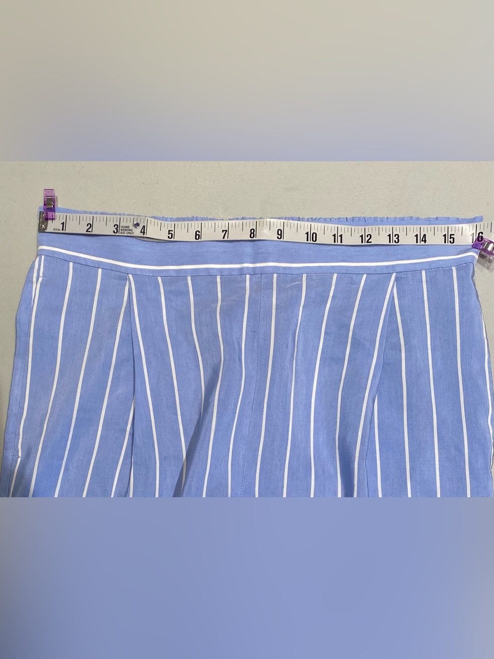 Vince Blue and White Stripe Wide Leg Pants, size M - Picture 9 of 12